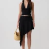 Talise Modal Hankie Midi Skirt – Black