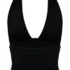 Peregrine Modal Gathered Halter Top – Black Peregrine Modal Gathered Halter Top – Black
