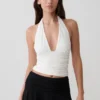 Peregrine Modal Gathered Halter Top – White Peregrine Modal Gathered Halter Top – White