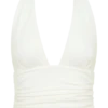 Peregrine Modal Gathered Halter Top – White Peregrine Modal Gathered Halter Top – White