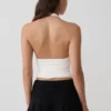 Peregrine Modal Gathered Halter Top – White Peregrine Modal Gathered Halter Top – White