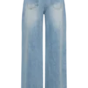Perrie Mid Rise Straight Leg Tie Jeans – Washed Light Blue Perrie Mid Rise Straight Leg Tie Jeans – Washed Light Blue