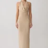 Phi Multi-Wear Cowl Diamante Maxi Dress – Gold Phi Multi-Wear Cowl Diamante Maxi Dress – Gold