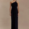 Philippa Knotted Crepe Maxi Dress – Black Philippa Knotted Crepe Maxi Dress – Black