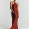 Philippa Knotted Crepe Maxi Dress – Ruby Philippa Knotted Crepe Maxi Dress – Ruby