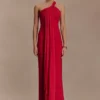 Philippa Knotted Crepe Maxi Dress – Ruby Philippa Knotted Crepe Maxi Dress – Ruby