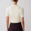 Philly Knit Button Up Top – Ivory