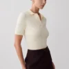 Philly Knit Button Up Top – Ivory