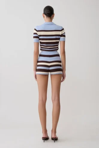 Philly Stripe Knit Short – Chocolate/Blue Philly Stripe Knit Short – Chocolate/Blue