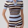 Philly Stripe Knit Short – Chocolate/Blue Philly Stripe Knit Short – Chocolate/Blue