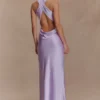Phyllis Satin Halter Maxi Dress – Lilac Phyllis Satin Halter Maxi Dress – Lilac