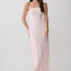 Pia Ribbed Strapless Maxi Dress – Baby Pink Pia Ribbed Strapless Maxi Dress – Baby Pink