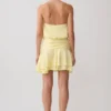 Poppy Satin Halter Mini Dress – Lemon