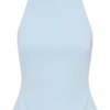 Portia Scuba Sleeveless Top – Pale Blue Portia Scuba Sleeveless Top – Pale Blue