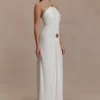Quincy Halter Maxi Dress With Hardware – Ivory