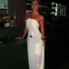 Quincy Halter Maxi Dress With Hardware – Ivory