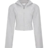 Quinn Zip Up Hoodie – Light Grey Marle