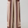 Rachel Chiffon Straight Leg Pants – Multi Stripe