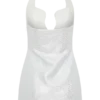 Raina Diamante Halter Mini Dress – White Raina Diamante Halter Mini Dress – White