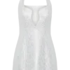 Raina Diamante Halter Mini Dress – White Raina Diamante Halter Mini Dress – White