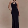 Ramona Modal Maxi Dress With Hardware – Black Ramona Modal Maxi Dress With Hardware – Black
