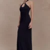 Ramona Modal Maxi Dress With Hardware – Black Ramona Modal Maxi Dress With Hardware – Black