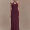 Ramona Modal Maxi Dress With Hardware – Mahogany