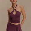 Ramona Modal Tank Top With Hardware – Mahogany Ramona Modal Tank Top With Hardware – Mahogany