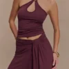 Ramona Modal Tank Top With Hardware – Mahogany Ramona Modal Tank Top With Hardware – Mahogany