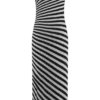 Raven Striped Knit Midi Dress – Black/White Raven Striped Knit Midi Dress – Black/White