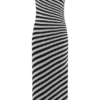 Raven Striped Knit Midi Dress – Black/White Raven Striped Knit Midi Dress – Black/White