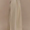 Raya Mid Rise Wide Leg Linen Pant – Natural Beige