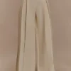 Raya Mid Rise Wide Leg Linen Pant – Natural Beige