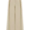 Raya Mid Rise Wide Leg Linen Pant – Natural Beige