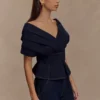 Rayne Off Shoulder Denim Top – Indigo Blue Rayne Off Shoulder Denim Top – Indigo Blue