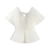 Rayne Off Shoulder Denim Top – White Rayne Off Shoulder Denim Top – White