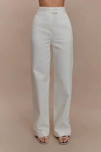 Rayne Wide Leg Denim Jeans – White Rayne Wide Leg Denim Jeans – White