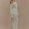 Reagan Off Shoulder Knit Top – White Reagan Off Shoulder Knit Top – White