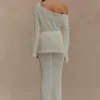 Reagan Off Shoulder Knit Top – White Reagan Off Shoulder Knit Top – White