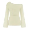 Reagan Off Shoulder Knit Top – White Reagan Off Shoulder Knit Top – White