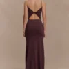 Reama Wrap Over Knit Maxi Dress – Chocolate Reama Wrap Over Knit Maxi Dress – Chocolate