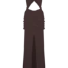 Reama Wrap Over Knit Maxi Dress – Chocolate Reama Wrap Over Knit Maxi Dress – Chocolate