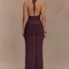 Reece Halter Knit Maxi Dress – Chocolate Reece Halter Knit Maxi Dress – Chocolate