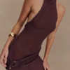 Reece Halter Knit Maxi Dress – Chocolate Reece Halter Knit Maxi Dress – Chocolate