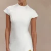 Remi Suiting Mini Dress With Floral Hardware – White Remi Suiting Mini Dress With Floral Hardware – White