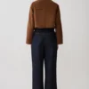 Remy Faux Suede & Leather Collared Jacket – Tan