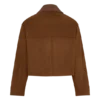 Remy Faux Suede & Leather Collared Jacket – Tan