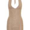 Renesmay Lurex Halter Mini Dress – Gold Renesmay Lurex Halter Mini Dress – Gold