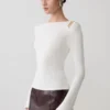 Ricky Knit Long Sleeve Longline Top – Ivory Ricky Knit Long Sleeve Longline Top – Ivory