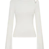 Ricky Knit Long Sleeve Longline Top – Ivory Ricky Knit Long Sleeve Longline Top – Ivory